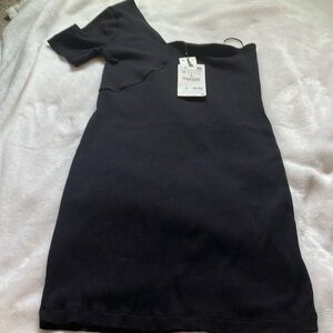 Zara: Black One-Shoulder Dress- M